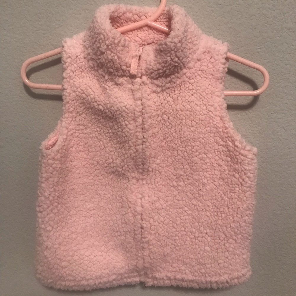 Baby girls pink vest